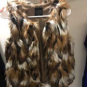 Faux fur vest